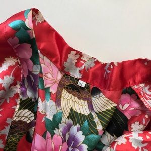 SILK RED BATH ROBE